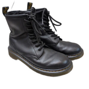 Dr. Martens Airwair JY004 Leather Combat Boots 1460 Y Black Size US M 5 - US L 6